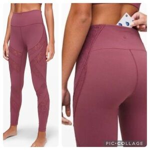 LULULEMON Wunder Under Flocked‎ Leggings
